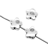 Tibetan Style Flower Beads, plated, DIY, silver color, 7mm, Sold By PC