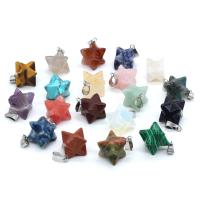 Gemstone Pendants Jewelry, with Brass, fashion jewelry & DIY, more colors for choice, 22x24mm, Sold By PC