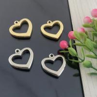 Stainless Steel Heart Pendants, plated, DIY & hollow, more colors for choice, 21x21mm, Sold By PC