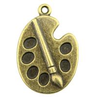 Tibetan Style Pendants, plated, vintage & Unisex, more colors for choice, nickel, lead & cadmium free, 19x28mm, Sold By PC