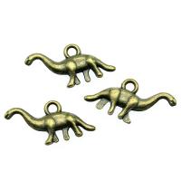 Tibetan Style Animal Pendants, Dinosaur, plated, vintage & Unisex, more colors for choice, nickel, lead & cadmium free, 27x12mm, Sold By PC