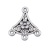 Tibetan Style Connector, Fan, antique silver color plated, vintage & 1/3 loop, nickel, lead & cadmium free, 20x19mm, Sold By PC