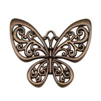 Zinc Alloy Animal Pendants Butterfly plated vintage & Unisex & hollow nickel lead & cadmium free Sold By PC