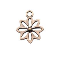 Tibetan Style Flower Pendants, plated, vintage & Unisex, more colors for choice, nickel, lead & cadmium free, 15x18mm, Sold By PC