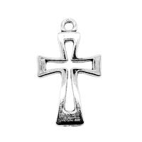 Tibetan Style Cross Pendants, antique silver color plated, vintage & Unisex, nickel, lead & cadmium free, 22x38mm, Sold By PC