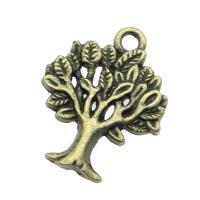 Tibetan Style Pendants, Tree, plated, vintage & Unisex, more colors for choice, nickel, lead & cadmium free, 17x22mm, Sold By PC