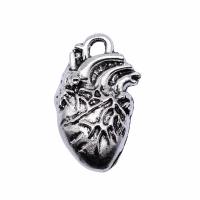 Tibetan Style Pendants, Heart, antique silver color plated, vintage & Unisex, nickel, lead & cadmium free, 14x25mm, Sold By PC