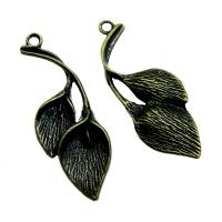Zinc Alloy Pendants Calla Lily plated vintage & Unisex nickel lead & cadmium free Sold By PC
