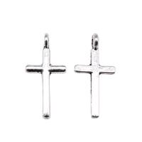 Tibetan Style Cross Pendants, antique silver color plated, vintage & Unisex, nickel, lead & cadmium free, 7x16mm, Sold By PC