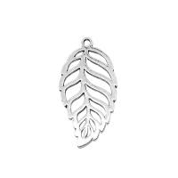 Tibetan Style Leaf Pendants, antique silver color plated, vintage & Unisex & hollow, nickel, lead & cadmium free, 26x50mm, Sold By PC