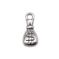 Zinc Alloy Pendants Money Bag antique silver color plated vintage & Unisex nickel lead & cadmium free Sold By PC