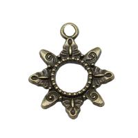 Tibetan Style Pendants, Sun, plated, vintage & Unisex & hollow, more colors for choice, nickel, lead & cadmium free, 22x18mm, Sold By PC