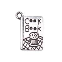 Tibetan Style Pendants, Book, antique silver color plated, vintage & Unisex, nickel, lead & cadmium free, 11x17mm, Sold By PC