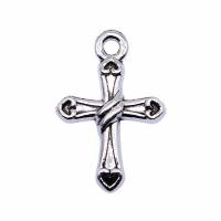 Tibetan Style Cross Pendants, plated, vintage & Unisex, more colors for choice, nickel, lead & cadmium free, 15x21mm, Sold By PC