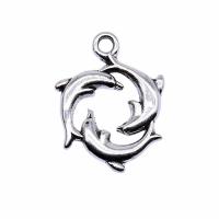 Zinc Alloy Pendants Dolphin plated vintage & Unisex nickel lead & cadmium free Sold By PC