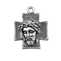 Tibetan Style Pendants, Cross, antique silver color plated, vintage & Unisex, nickel, lead & cadmium free, 22x28mm, Sold By PC