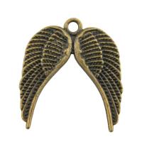 Wing Shaped Tibetan Style Pendants, plated, vintage & Unisex, more colors for choice, nickel, lead & cadmium free, 21x19mm, Sold By PC