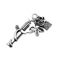 Tibetan Style Pendants, Gun, plated, vintage & Unisex, more colors for choice, nickel, lead & cadmium free, 31x19mm, Sold By PC
