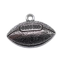 Zinc Alloy Pendants Rugby Ball antique silver color plated vintage & Unisex nickel lead & cadmium free Sold By PC