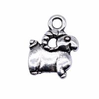 Tibetan Style Animal Pendants, Sheep, antique silver color plated, vintage & Unisex, nickel, lead & cadmium free, 11x14mm, Sold By PC
