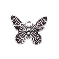 Zinc Alloy Animal Pendants Butterfly antique silver color plated vintage & Unisex nickel lead & cadmium free Sold By PC