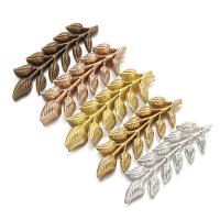Hair Accessories DIY Findings, Iron, Leaf, plated, more colors for choice, nickel, lead & cadmium free, 19x64mm, 20PCs/Bag, Sold By Bag
