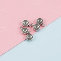 Stainless Steel Pendant Setting, 304 Stainless Steel, Round, Vacuum Ion Plating, DIY, more colors for choice, 6x3mm, Sold By PC