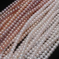 Tlačítko kultivované sladkovodní Pearl Beads, Flat Round, DIY, více barev na výběr, 8-9mm, Prodáno za 14.96 inch Strand