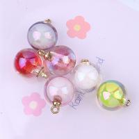 Acrylic Pendants, with Tibetan Style, Round, gold color plated, Laser & DIY, more colors for choice, 16x21mm, Sold By PC