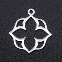 Stainless Steel Pendants, 201 Stainless Steel, Flower, Vacuum Ion Plating, fashion jewelry & DIY & Unisex, more colors for choice, 19.50x19mm, 5PCs/Bag, Sold By Bag
