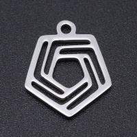 Stainless Steel Jewelry Necklace 201 Stainless Steel Pentagon Vacuum Ion Plating fashion jewelry & DIY & Unisex Sold By Bag