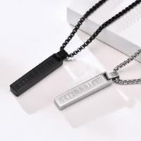 Titanium Steel Necklace, Vacuum Ion Plating, fashion jewelry & for man, more colors for choice, 40x8mm, Length:Approx 24 Inch, Sold By PC