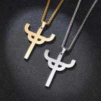 Titanium Steel Necklace Vacuum Ion Plating fashion jewelry & for man 53mm*42mm 9mm*4mm Length Approx 24 Inch Sold By PC