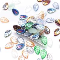 Perles en verre de mode, feuille, DIY, plus de couleurs à choisir, 10x18mm, Vendu par PC
