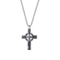 Ожерелье из нержавеющей стали , Нержавеющая сталь 304, Kресты, ювелирные изделия моды & различной длины для выбора & Мужский, 52mm, продается PC