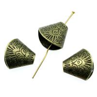 Tibetan Style Bead Cap, plated, more colors for choice, 18x19x10mm, Sold By PC