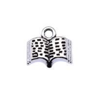 Zinc Alloy Pendants Book plated 11mm Sold By PC