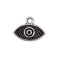 Tibetan Style Pendants, Eye, plated, silver color, 15x12mm, Sold By PC
