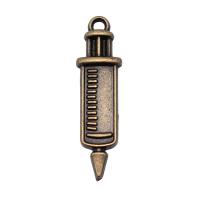 Tibetan Style Pendants, Syringe, plated, DIY, more colors for choice, 30x8mm, Sold By PC