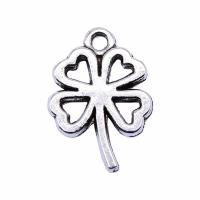 Tibetan Style Clover Pendant, Four Leaf Clover, plated, more colors for choice, 18x13mm, Sold By PC