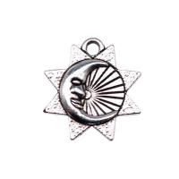 Tibetan Style Pendants, Sun, plated, more colors for choice, 16x15mm, Sold By PC