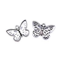 Tibetan Style Animal Pendants, Butterfly, plated, more colors for choice, 25x18mm, Sold By PC