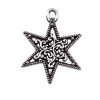 Zinc Alloy Pendants Hexagram plated silver color Sold By PC