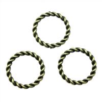 Tibetan Style Linking Ring, Round, plated, more colors for choice, 15x15mm, Sold By PC
