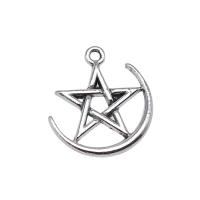 Tibetan Style Pendants, Moon and Star, plated, more colors for choice, 20x18mm, Sold By PC