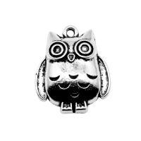 Tibetan Style Animal Pendants, Owl, plated, more colors for choice, 21x25mm, Sold By PC