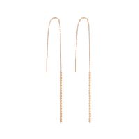 Brass Thread Through Earrings, for woman, golden, 110x1mm, Sold By Pair