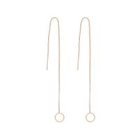 Brass Thread Through Earrings, for woman, golden, 110x8mm, Sold By Pair