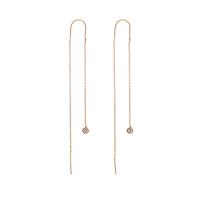 Cubic Zirconia Micro Pave Brass Earring micro pave cubic zirconia & for woman golden 70mm Sold By Pair
