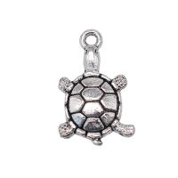 Tibetan Style Animal Pendants, Turtle, antique silver color plated, vintage & Unisex, nickel, lead & cadmium free, 11x18mm, Sold By PC